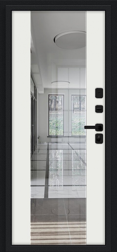 Товар Дверь Эйр Букле черное/White Shell BR5606