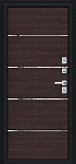 Дверь Thermo Лайн/BChrome Букле черное/Wenge Melinga BR6212 фото