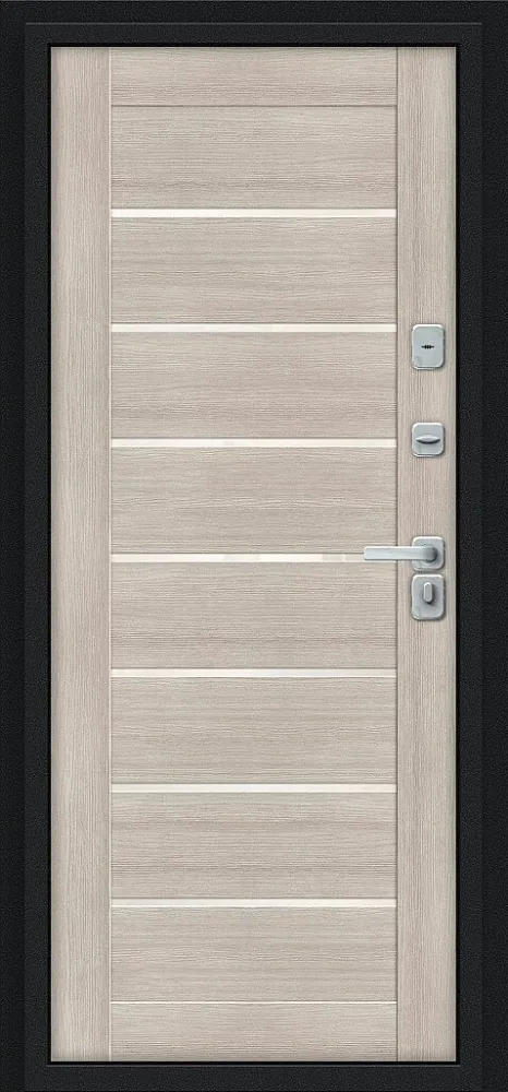 Товар Дверь Thermo Техно Декор-2 Букле черное/Cappuccino Veralinga BR5309